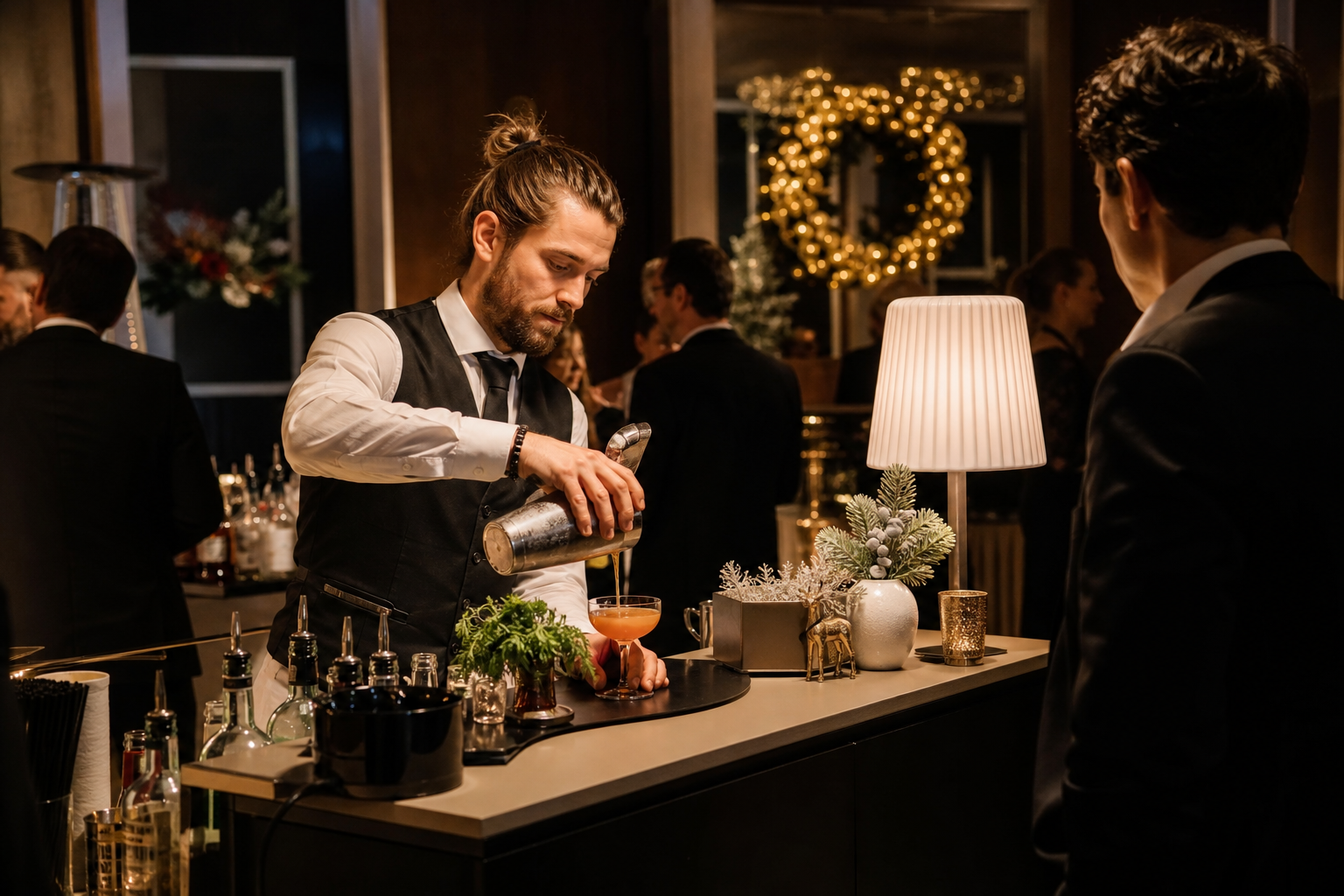 Barman à cocktails lors d’une soirée d’entreprise en Suisse romande